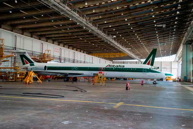 Rome Airport (FCO) is the main hub for Alitalia.